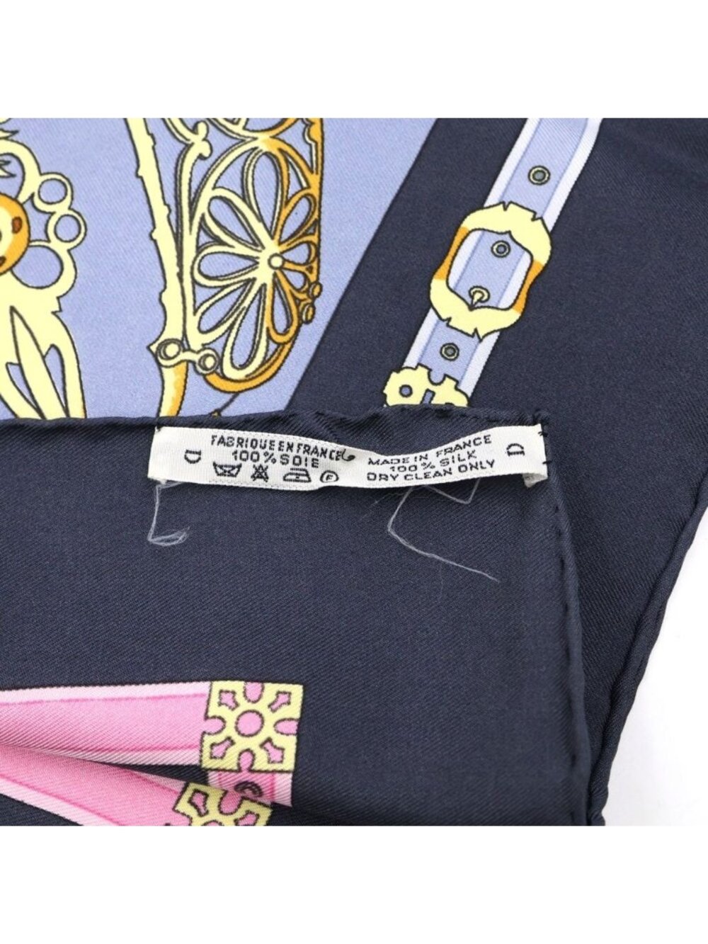 Hermes Carre 90 les Muserolles Nose Leather Silk Scarf Shawl Gray Multicolor - Picture 5 of 6